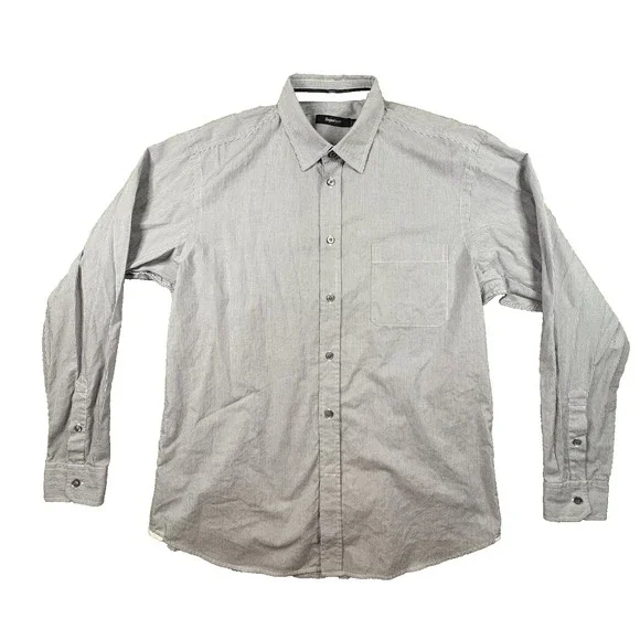 Ermenegildo Zegna Men's XL‎ Dress Shirt Blue/Gray Striped LS SEE DESCRIPTION - Picture 1 of 16